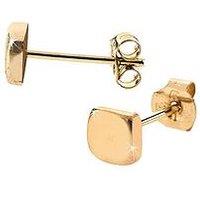 Love Gold 9 Carat Gold Square Stud Earrings