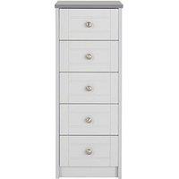 One Call Alderley Ready Assembled Narrow 5 Drawer Chest