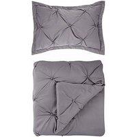 Very Home Boston Bedspread Throw And Pillow Shams - Silver