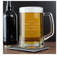 The Personalised Memento Company Personalised Decorative Glass Tankard