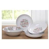 Waterside Italian 5 Piece Pasta Bowl Set