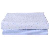 Clair De Lune Printed Cot Bed Sheets - Stars/Stripes