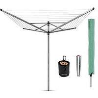 Brabantia Lift-O-Matic Rotary 50M Airer With Accessories