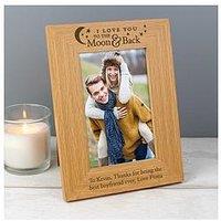 The Personalised Memento Company Personalised 'To The Moon & Back' Oak Photo Frame