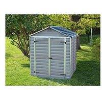 Canopia By Palram 6X5 Ft Double Door Skylight Shed - Anthracite