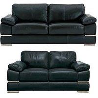 Very Home Primo Italian Leather 3 Seater + 2 Seater Sofa Set (Buy And Save!)