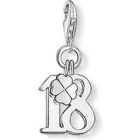 Thomas Sabo Charm Club Lucky Number 18 Charm, 925 Sterling Silver