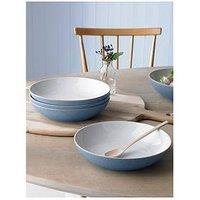 Denby Elements 4-Piece Pasta Bowl Set - Blue
