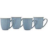 Denby Elements Set Of 4 Coffee Mugs - Blue