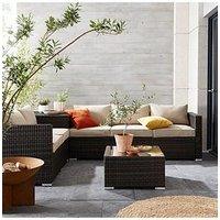 Very Home Coral Bay 5-Seater Corner Garden Sofa With Storage And Table