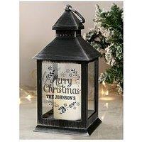 Personalised Black Christmas Lantern