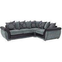 Danube Fabric And Faux Leather Right Hand Corner Group Scatter Back Sofa - Fsc Certified