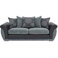 Danube Fabric/Faux Leather 3 Seater Sofa - Fsc Certified