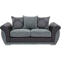 Danube Fabric/Faux Leather 2 Seater Sofa - Fsc Certified