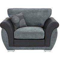 Danube Fabric/Faux Leather Armchair - Fsc Certified