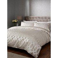 Very Home Florence Geometric Duvet Cover Set - Natural