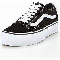 Vans Womens Old Skool Platform Trainers - Black