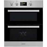 Indesit Aria Idu6340Ix Built-Under Double Electric Oven - Stainless Steel - Oven Only