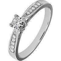 Love Diamond 9Ct White Gold 19 Point Diamond Engagement Ring