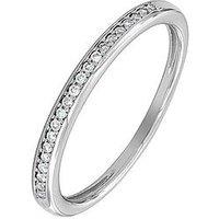 Love Diamond 9Ct White Gold 8 Point Diamond Wedding Band