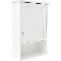 Lloyd Pascal Portland Mirrored Bathroom Wall Cabinet - White