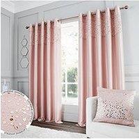 Catherine Lansfield Glitzy Sequin Lined Eyelet Curtains