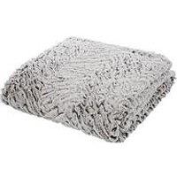 Catherine Lansfield Faux Fur Wolf Throw - Grey