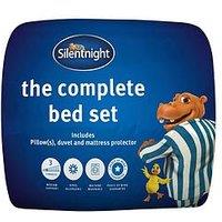 Silentnight Essentials Collection Complete Bed Set - 10.5 Tog Duvet, Mattress Protector & Pillow
