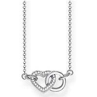 Thomas Sabo Sterling Silver Cubic Zirconia Together Forever Heart Link Necklace