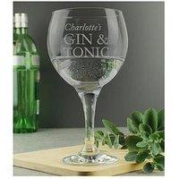 The Personalised Memento Company Personalised Large Gin Glass