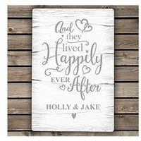 The Personalised Memento Company Personalised Happily Ever After Metal Sign