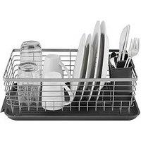 Tower Compact Dish Rack With Cutlery Holder &Ndash; Grey