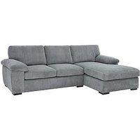 Very Home Amalfi 3 Seater Right Hand Standard Back Fabric Corner Chaise Sofa - Fsc Certified