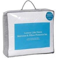 The Very Collection Luxury Like Down Mattress And Pillow Protector Set