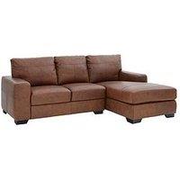 Very Home Hampshire 3 Seater Right Hand Premium Leather Corner Chaise Sofa
