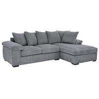 Very Home Amalfi 3 Seater Right Hand Scatter Back Fabric Corner Chaise Sofa - Fsc Certified