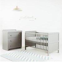 Little Acorns Changer/Chest Of Drawers - Light Grey