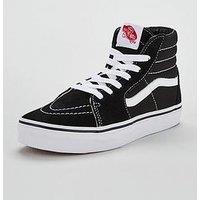 Vans Sk8-Hi Childrens Unisex Hi Top Trainers-Black/White