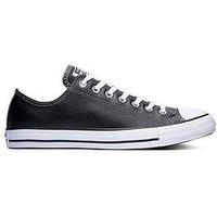 Converse Mens Leather Ox Trainers - Black