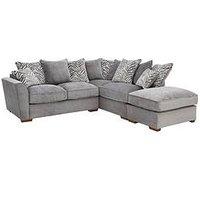 Very Home Kingston Right Hand Scatter Back Corner Chaise With Footstool