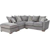 Very Home Kingston Left Hand Scatter Back Corner Chaise Sofa Bed With Footstool