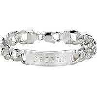 The Love Silver Collection Sterling Silver Mens Id Bracelet