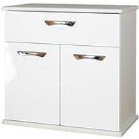 Swift Neptune Ready Assembled High Gloss Compact Sideboard - White - Fsc Certified