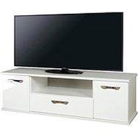 Swift Neptune Ready Assembled White High Gloss Tv Unit - Fits Up To 65 Inch Tv - Fsc Certified