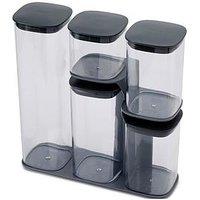 Joseph Joseph Podium 5-Piece Storage Jar Set With Stand