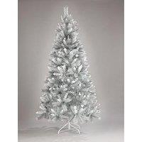 Very Home 7Ft Silver Grey Sparkle Christmas Tree With Frosted Tips