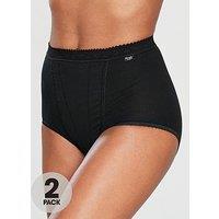 Sloggi 2 Pack Control Maxi Brief - Black