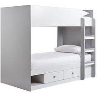 Very Home Peyton Storage Bunk Bed With Mattress Options (Buy And Save!) - White/Grey - Bunk Bed Only