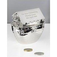 The Personalised Memento Company Personalised Silver Noah'S Ark Money Box