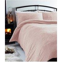 Silentnight Teddy Fleece Duvet Cover Set - Pink